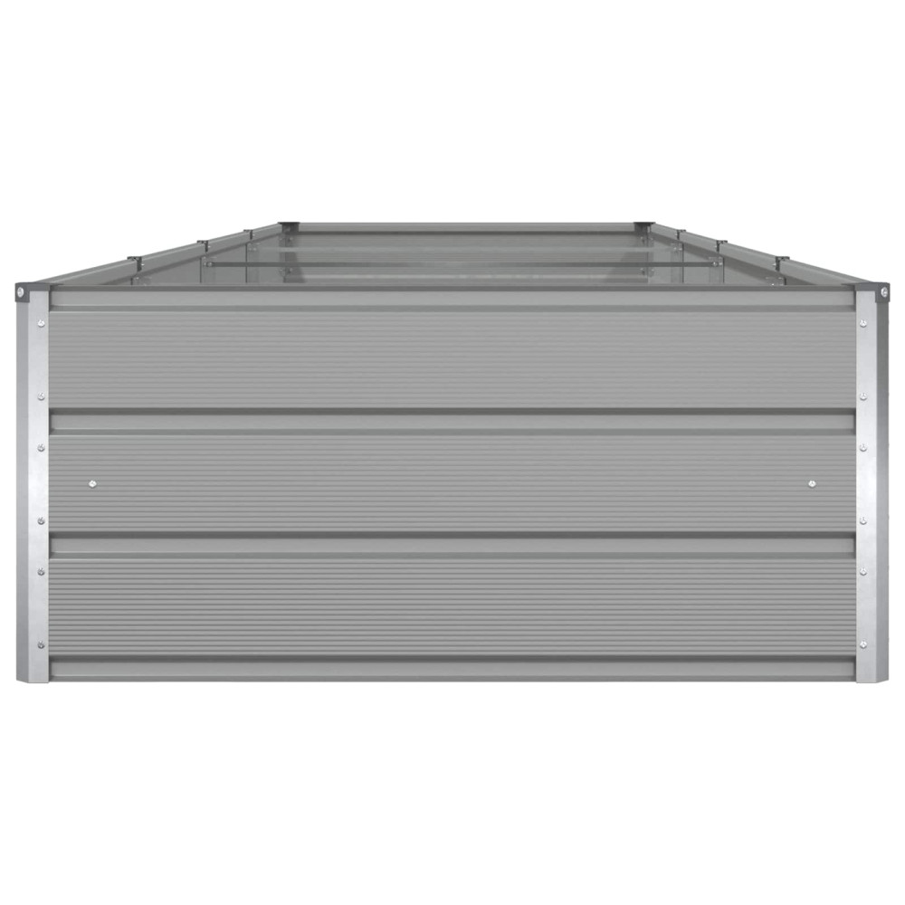 Produktbild för Planteringskärl Ljusgrå 385 x 100 x 45 cm Galvaniserat Stål
