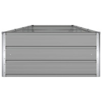 Produktbild för Planteringskärl Ljusgrå 385 x 100 x 45 cm Galvaniserat Stål