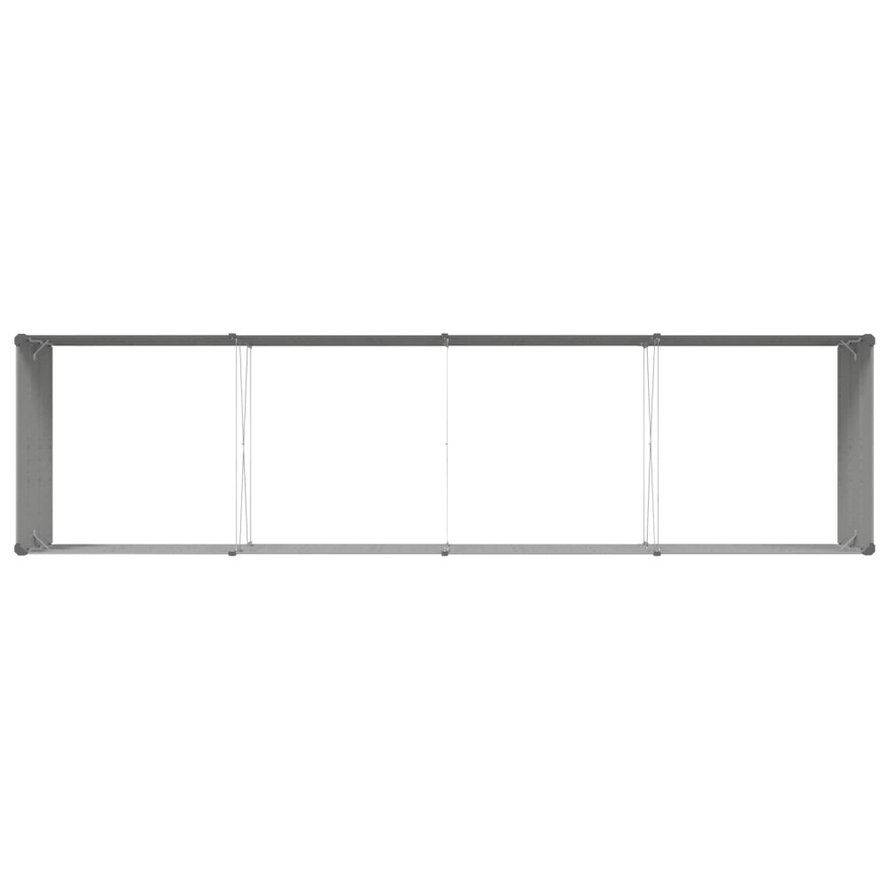 Produktbild för Planteringskärl Ljusgrå 385 x 100 x 45 cm Galvaniserat Stål