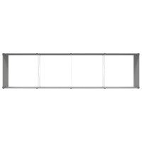 Produktbild för Planteringskärl Ljusgrå 385 x 100 x 45 cm Galvaniserat Stål