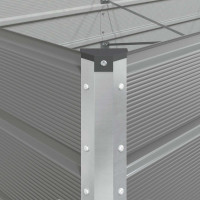 Produktbild för Planteringskärl Ljusgrå 385 x 100 x 45 cm Galvaniserat Stål