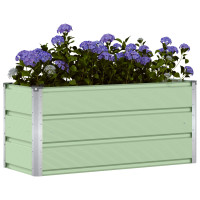 Produktbild för Planteringskärl Grön 100 x 40 x 45 cm Stål