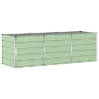 Produktbild för Planteringskärl Grön 240 x 80 x 75 cm Stål