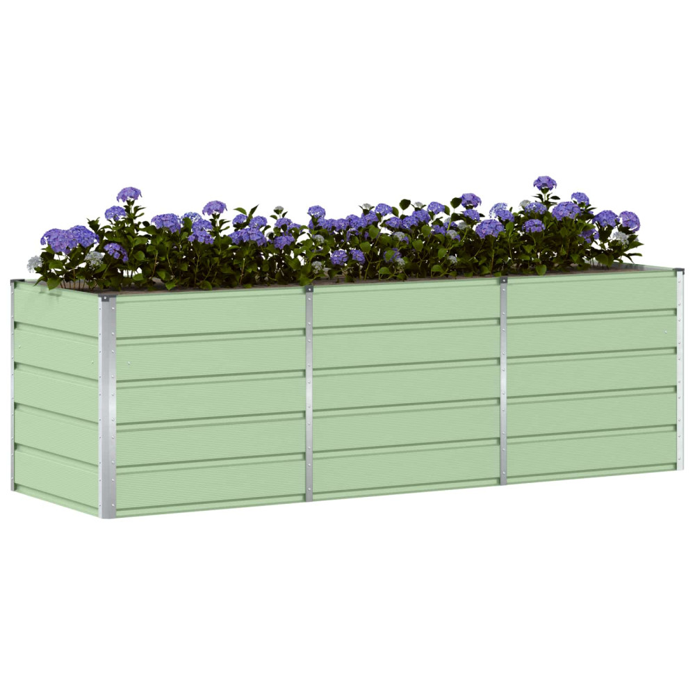 Produktbild för Planteringskärl Grön 240 x 80 x 75 cm Stål