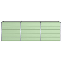 Produktbild för Planteringskärl Grön 240 x 80 x 75 cm Stål
