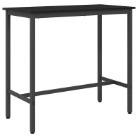 Produktbild för bord Svart Ek 100 x 50 x 90,5 cm Konstruerat trä och stål