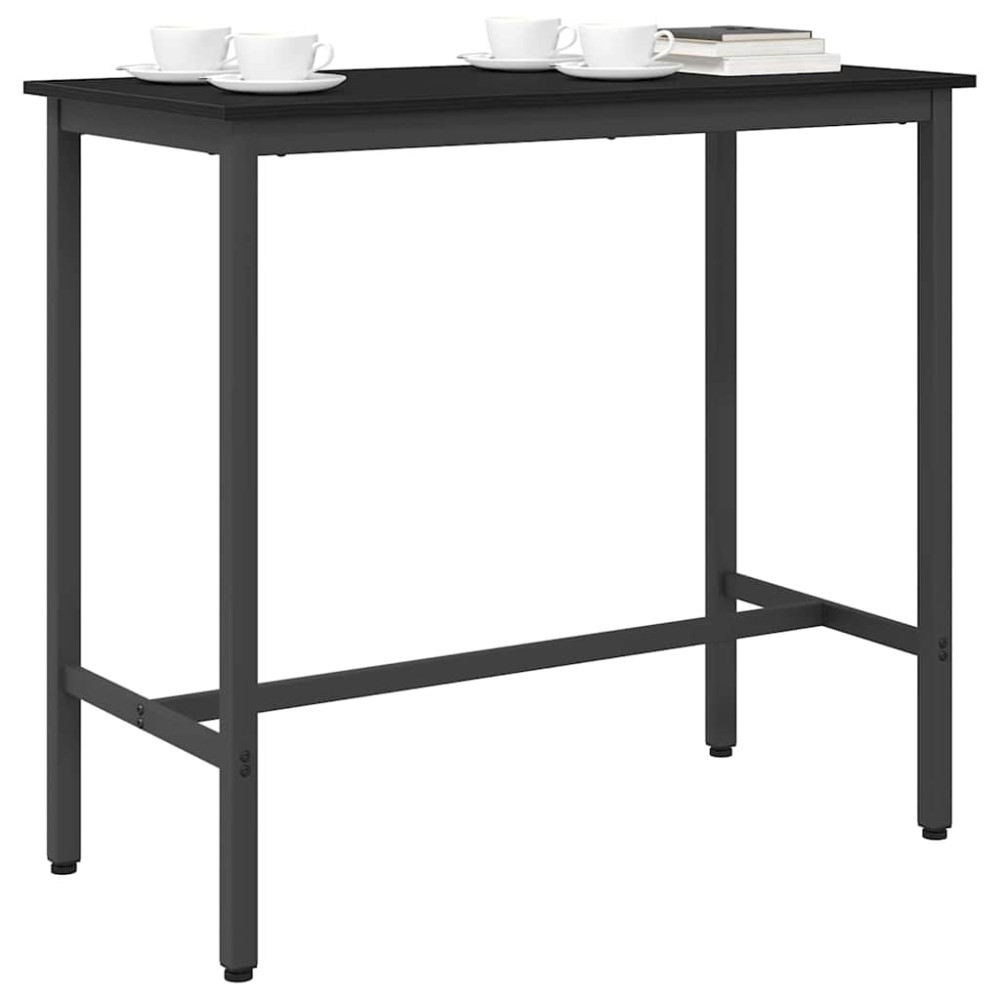 Produktbild för bord Svart Ek 100 x 50 x 90,5 cm Konstruerat trä och stål