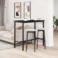 Produktbild för bord Svart Ek 100 x 50 x 90,5 cm Konstruerat trä och stål