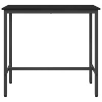Produktbild för bord Svart Ek 100 x 50 x 90,5 cm Konstruerat trä och stål