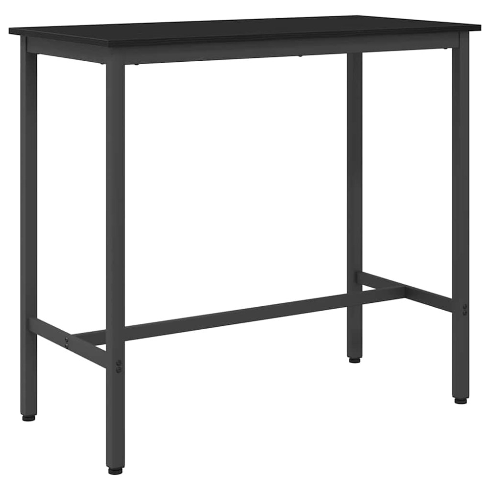 Produktbild för bord Svart Ek 100 x 50 x 90,5 cm Konstruerat trä och stål
