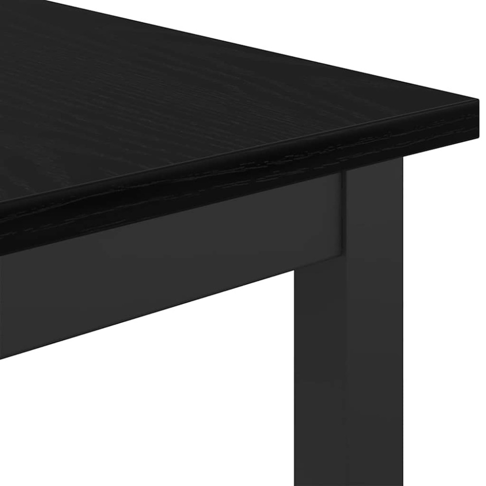 Produktbild för bord Svart Ek 100 x 50 x 90,5 cm Konstruerat trä och stål