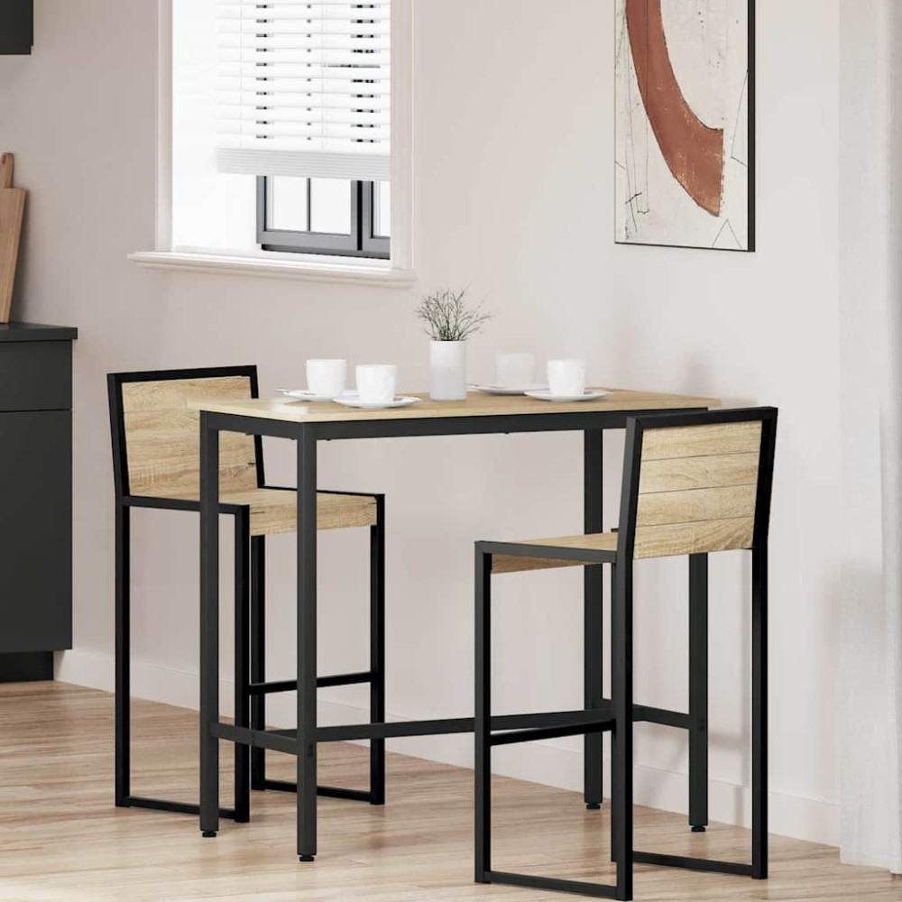 Produktbild för bord Sonoma-ek 100 x 50 x 90,5 cm Konstruerat trä och stål