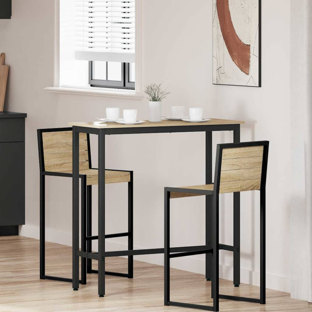 Produktbild för bord Sonoma-ek 100 x 40 x 100,5 cm Konstruerat trä och stål