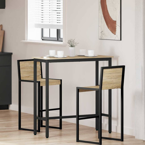 vidaXL bord Sonoma-ek 100 x 40 x 100,5 cm Konstruerat trä och stål