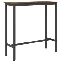 Produktbild för bord Rökt ek 100 x 40 x 100,5 cm Konstruerat trä och stål