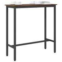 Produktbild för bord Rökt ek 100 x 40 x 100,5 cm Konstruerat trä och stål