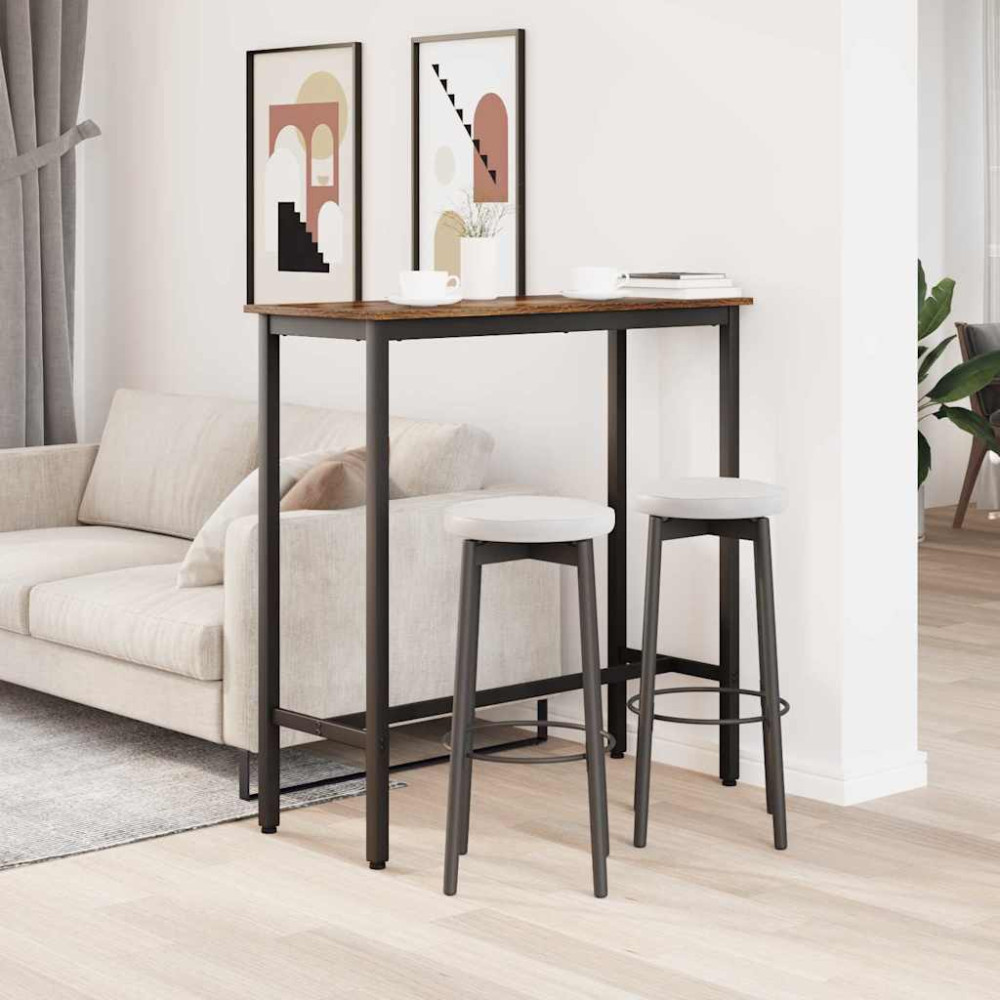 Produktbild för bord Rökt ek 100 x 40 x 100,5 cm Konstruerat trä och stål