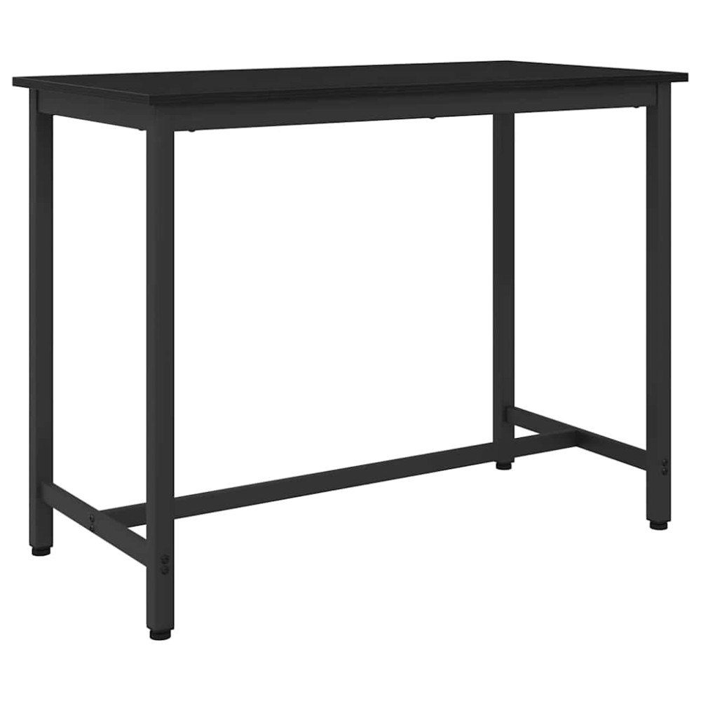 Produktbild för bord Svart Ek 100 x 50 x 76,5 cm Konstruerat trä och stål