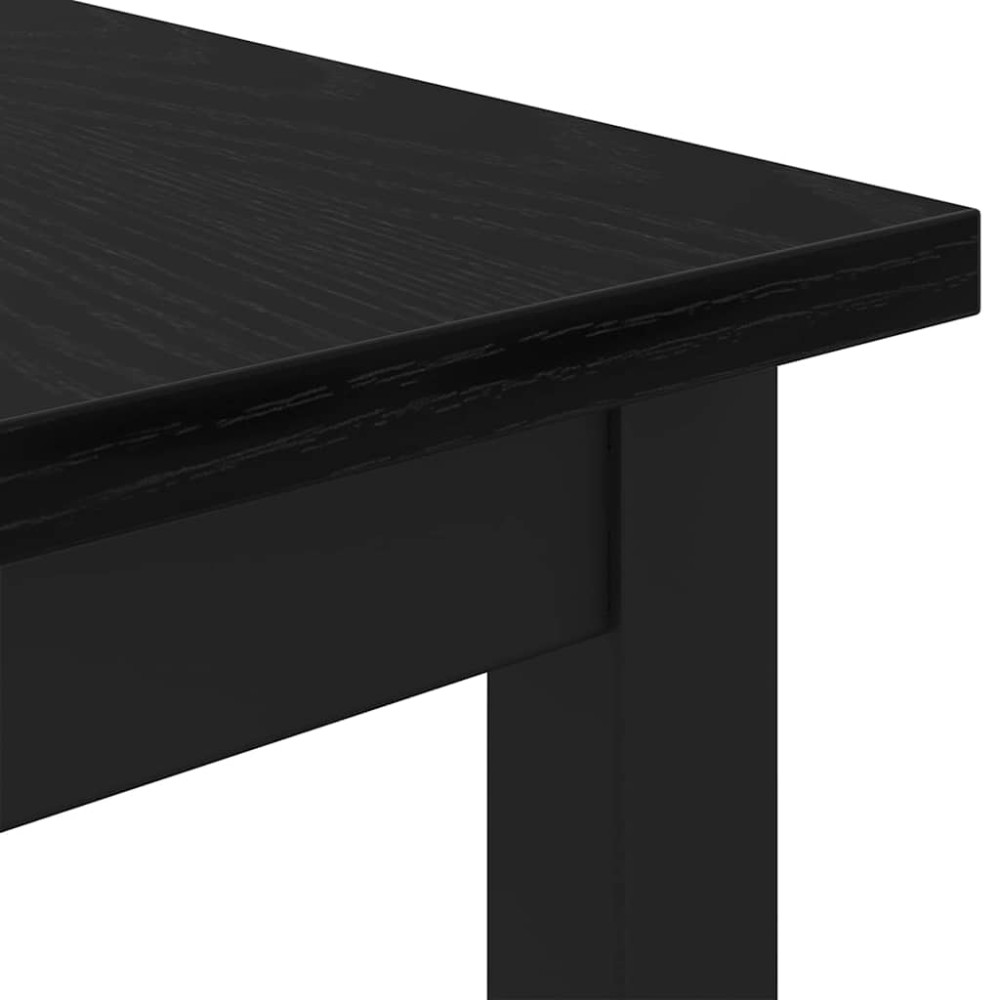 Produktbild för bord Svart Ek 100 x 50 x 76,5 cm Konstruerat trä och stål