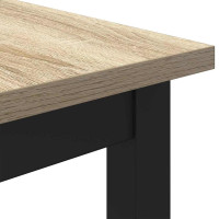 Produktbild för bord Sonoma-ek 100 x 50 x 76,5 cm Konstruerat trä och stål