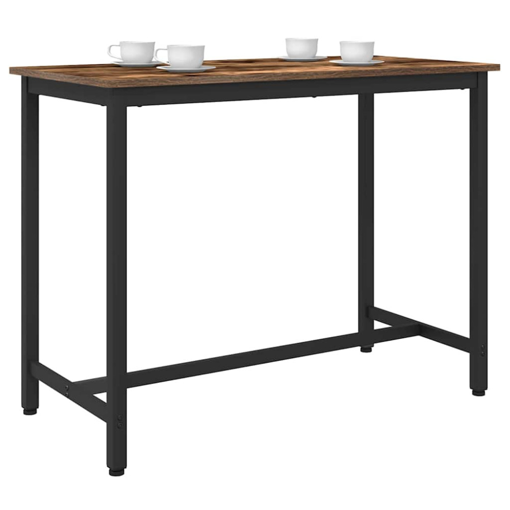 Produktbild för bord Rökt ek 100 x 50 x 76,5 cm Konstruerat trä och stål