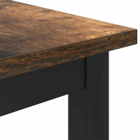 Produktbild för bord Rökt ek 100 x 50 x 76,5 cm Konstruerat trä och stål