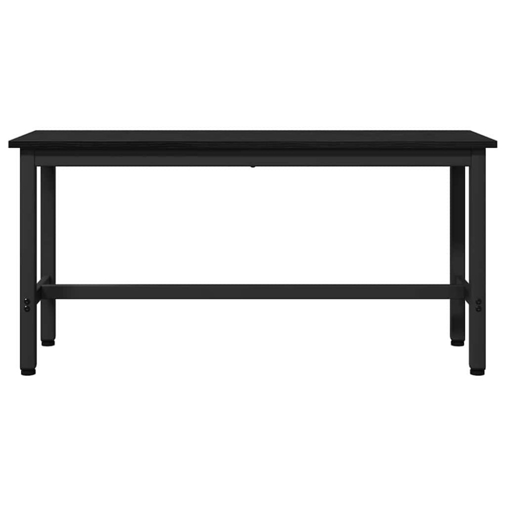 Produktbild för Matbänk 2 pcs Svart Ek 100 x 32,5 x 48,5 cm