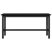 Produktbild för Matbänk 2 pcs Svart Ek 100 x 32,5 x 48,5 cm