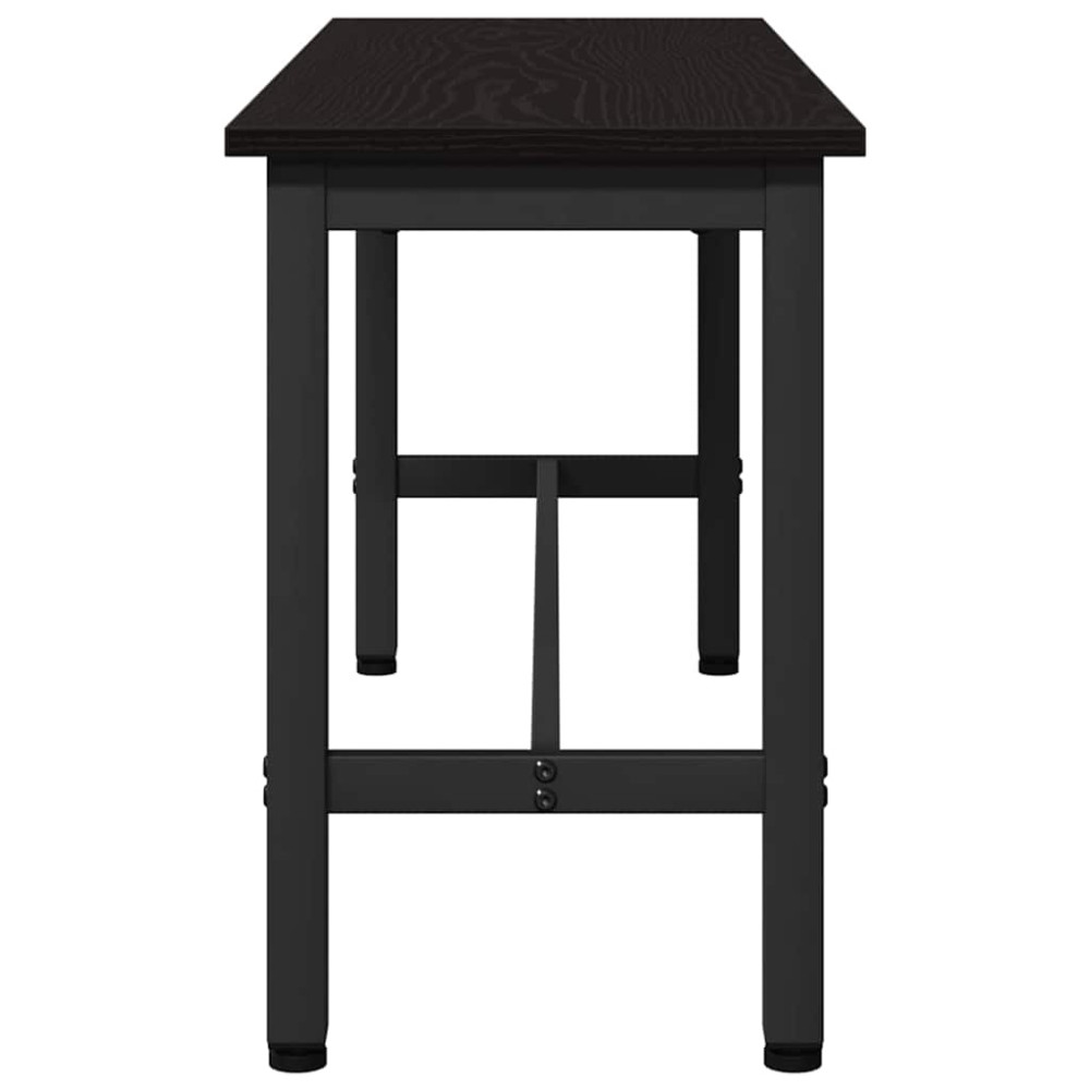 Produktbild för Matbänk 2 pcs Svart Ek 100 x 32,5 x 48,5 cm