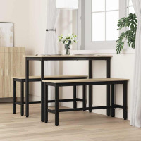 Produktbild för Matbänk 2 pcs Sonoma-ek 100 x 32,5 x 48,5 cm