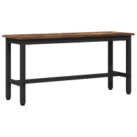 Produktbild för Matbänk 2 pcs Rökt ek 100 x 32,5 x 48,5 cm