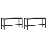 Produktbild för Matbänk 2 pcs Grå Sonoma 100 x 32,5 x 48,5 cm