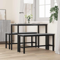 Produktbild för Matbänk 2 pcs Grå Sonoma 100 x 32,5 x 48,5 cm