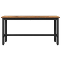 Produktbild för Matbänk 2 pcs Gammalt trä 100 x 32,5 x 48,5 cm