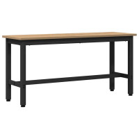 Produktbild för Matbänk 100 x 32,5 x 48,5 cm 2 st Konstruerat trä och stål