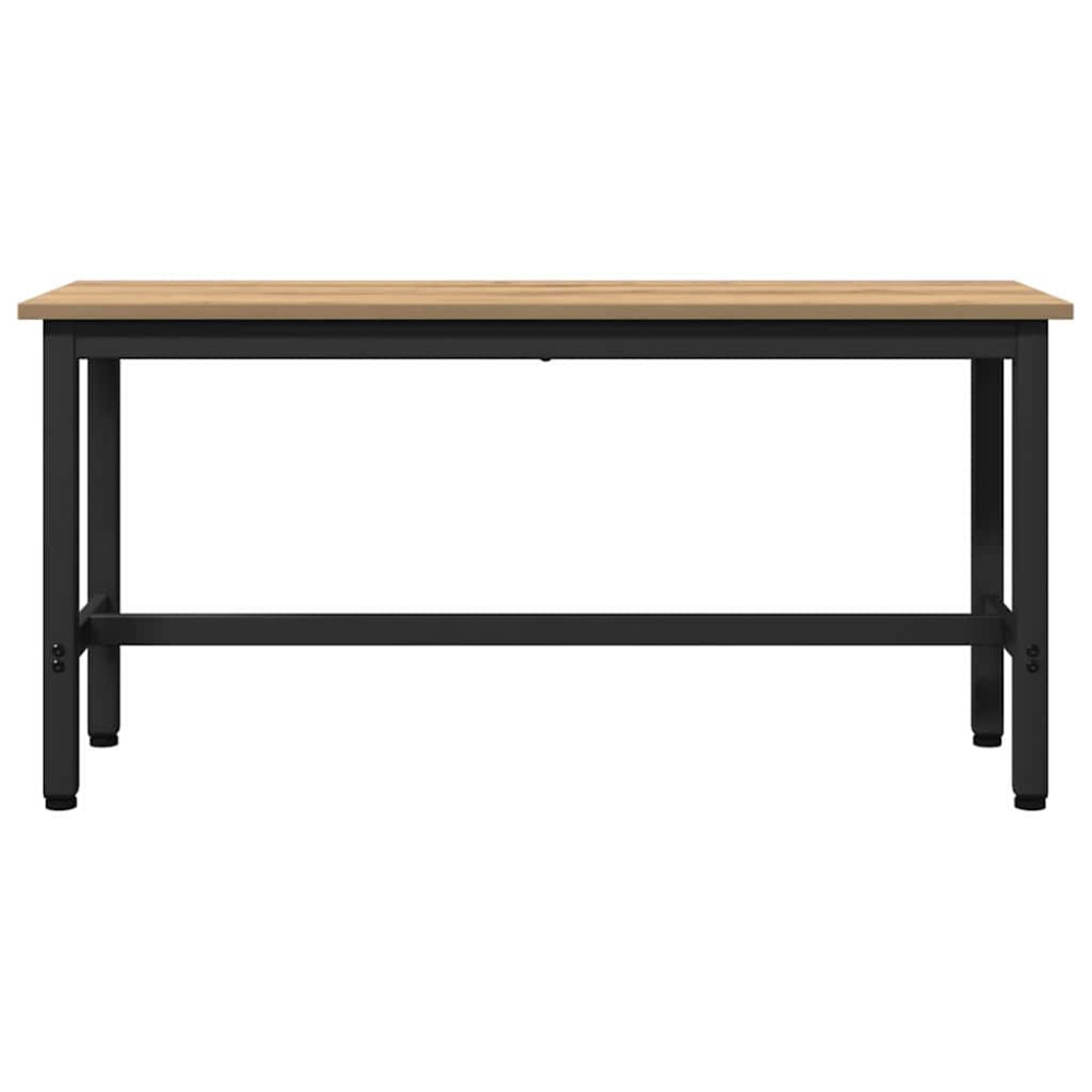 Produktbild för Matbänk 100 x 32,5 x 48,5 cm 2 st Konstruerat trä och stål