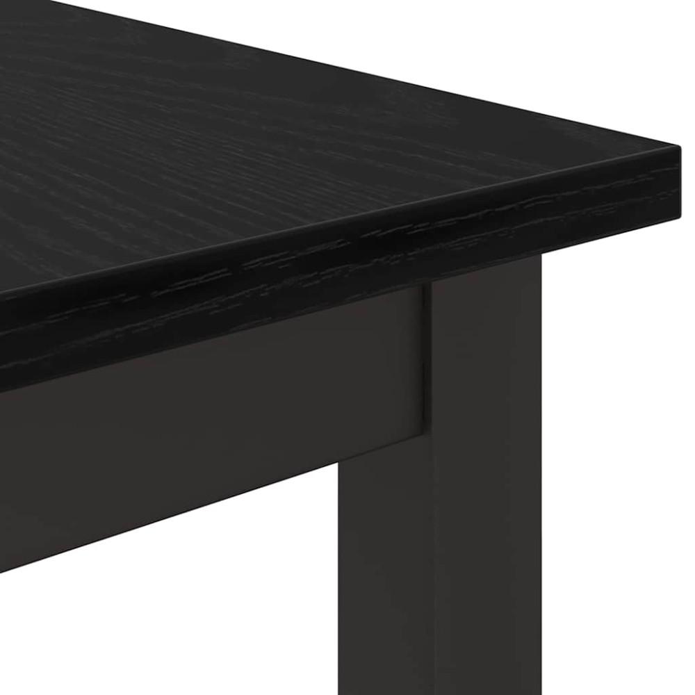 Produktbild för bord Svart Ek 80 x 50 x 76,5 cm Konstruerat trä och stål