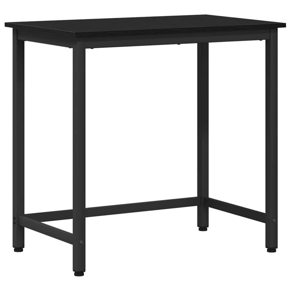 Produktbild för bord Svart Ek 100 x 50 x 76,5 cm Konstruerat trä och stål
