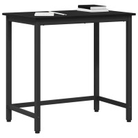 Produktbild för bord Svart Ek 100 x 50 x 76,5 cm Konstruerat trä och stål