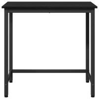 Produktbild för bord Svart Ek 100 x 50 x 76,5 cm Konstruerat trä och stål