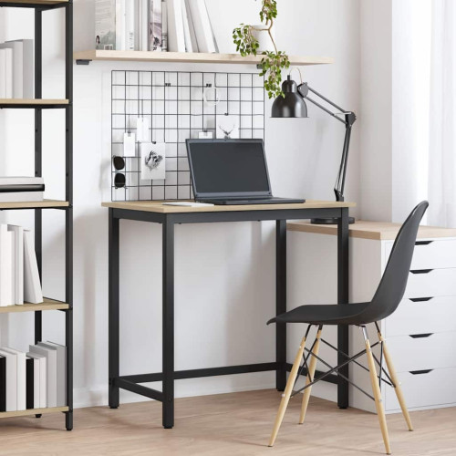 vidaXL bord Sonoma-ek 100 x 50 x 76,5 cm Konstruerat trä och stål