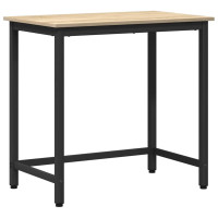 Produktbild för bord Sonoma-ek 100 x 50 x 76,5 cm Konstruerat trä och stål