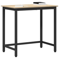 Produktbild för bord Sonoma-ek 100 x 50 x 76,5 cm Konstruerat trä och stål