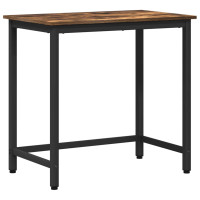 Produktbild för bord Rökt ek 100 x 50 x 76,5 cm Konstruerat trä och stål