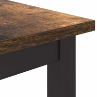 Produktbild för bord Rökt ek 100 x 50 x 76,5 cm Konstruerat trä och stål
