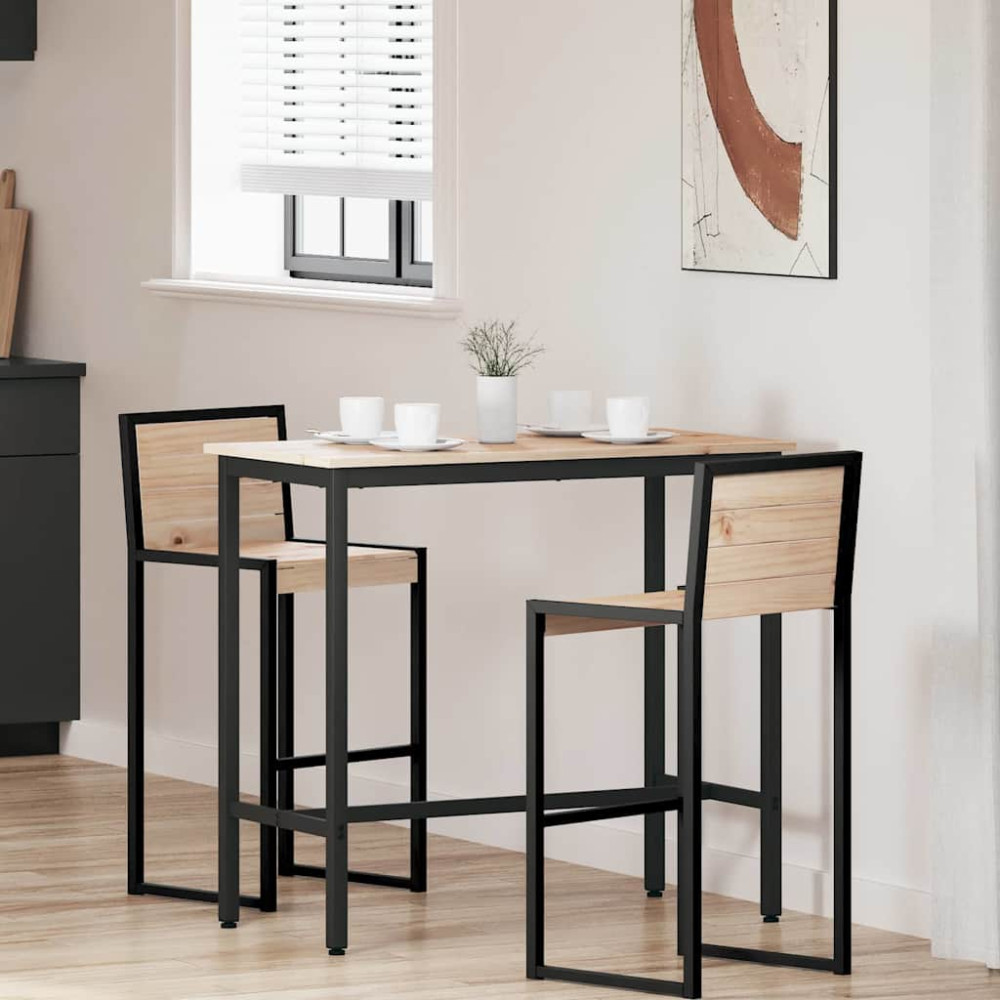 Produktbild för bord Naturfärg 100 x 50 x 91 cm Konstruerat trä och stål