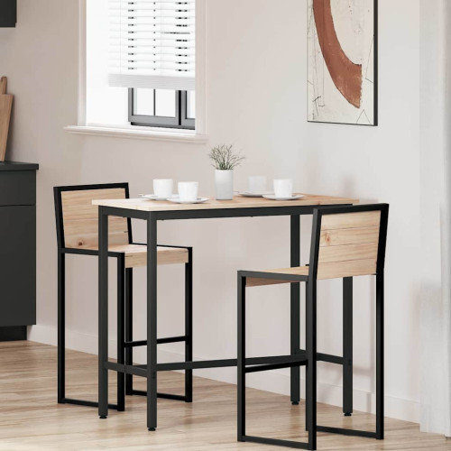 vidaXL bord Naturfärg 100 x 50 x 91 cm Konstruerat trä och stål