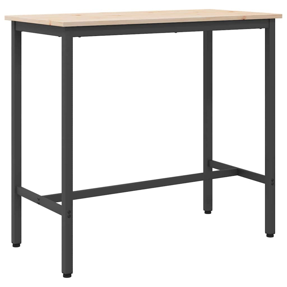 Produktbild för bord Naturfärg 100 x 50 x 91 cm Konstruerat trä och stål