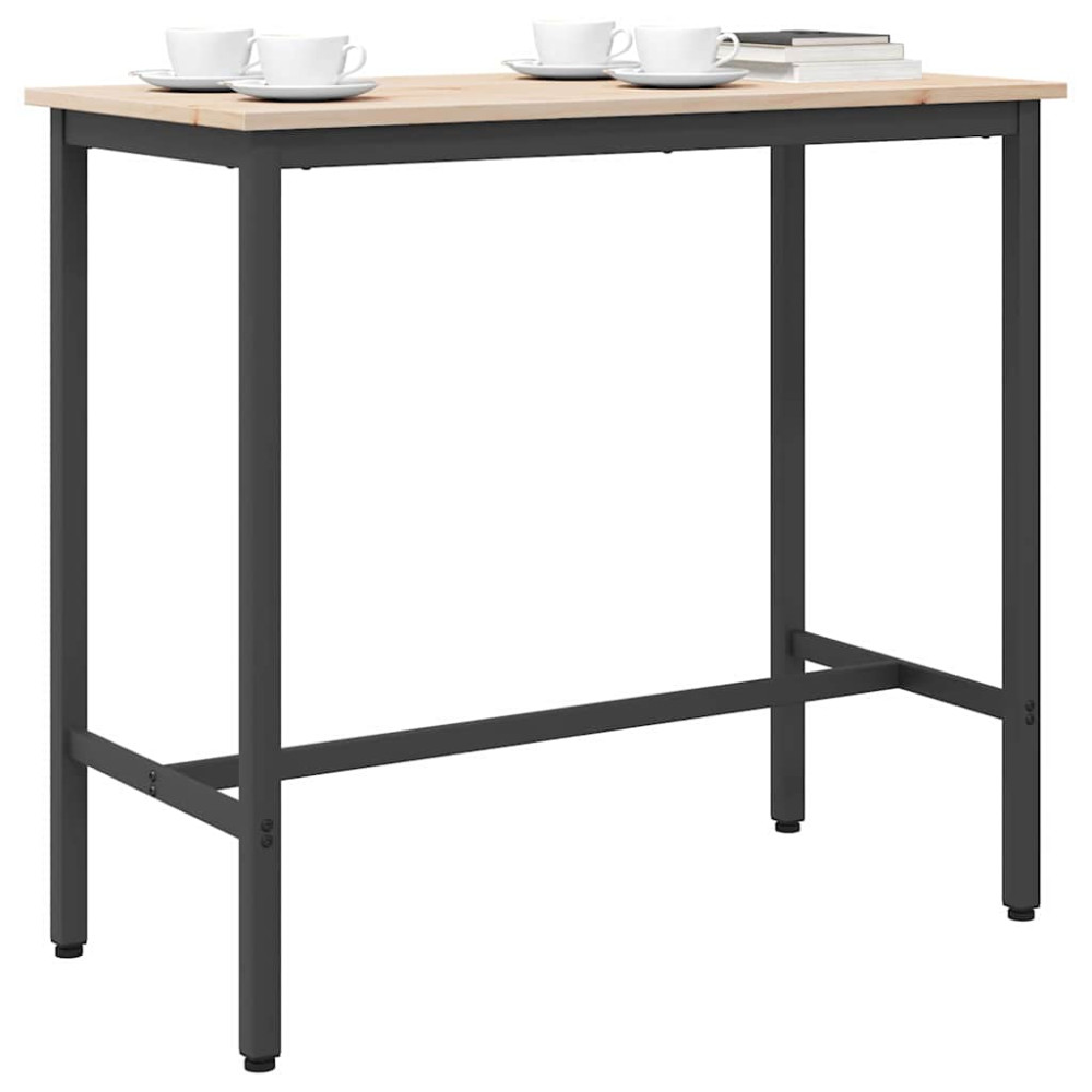 Produktbild för bord Naturfärg 100 x 50 x 91 cm Konstruerat trä och stål