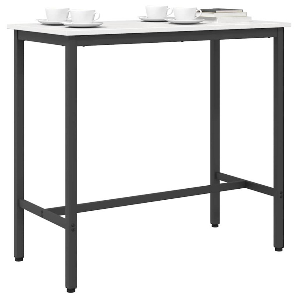 Produktbild för bord Vit 100 x 50 x 91 cm Konstruerat trä och stål